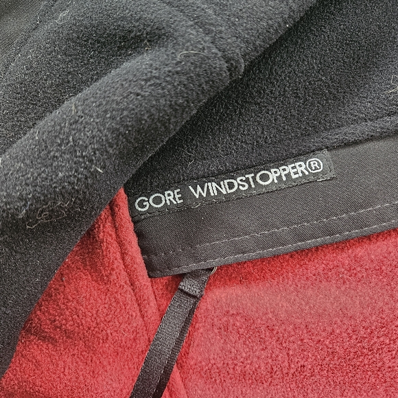 Vintage Mountain Hardwear Red and Black Gore Windstopper Fleece Jacket Large - Picture 4 of 8